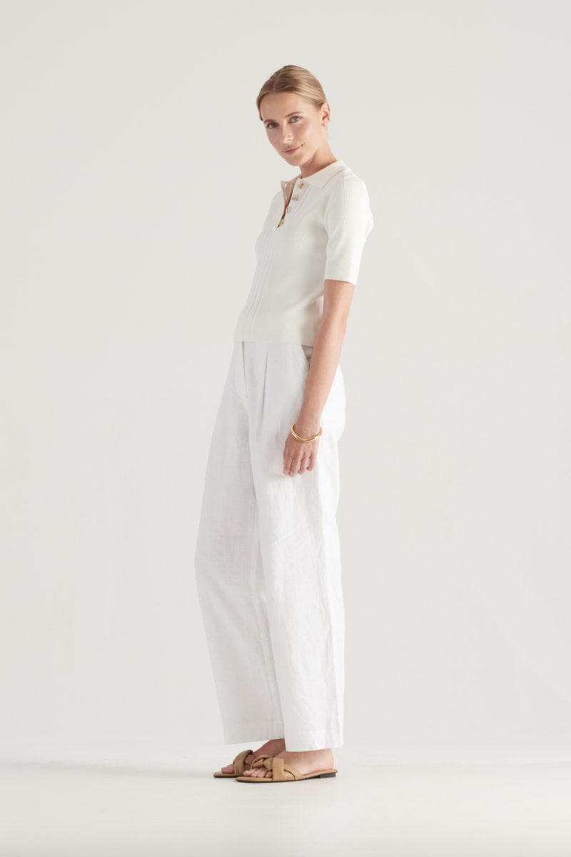 Elka Collective | Darley Knit Top in White