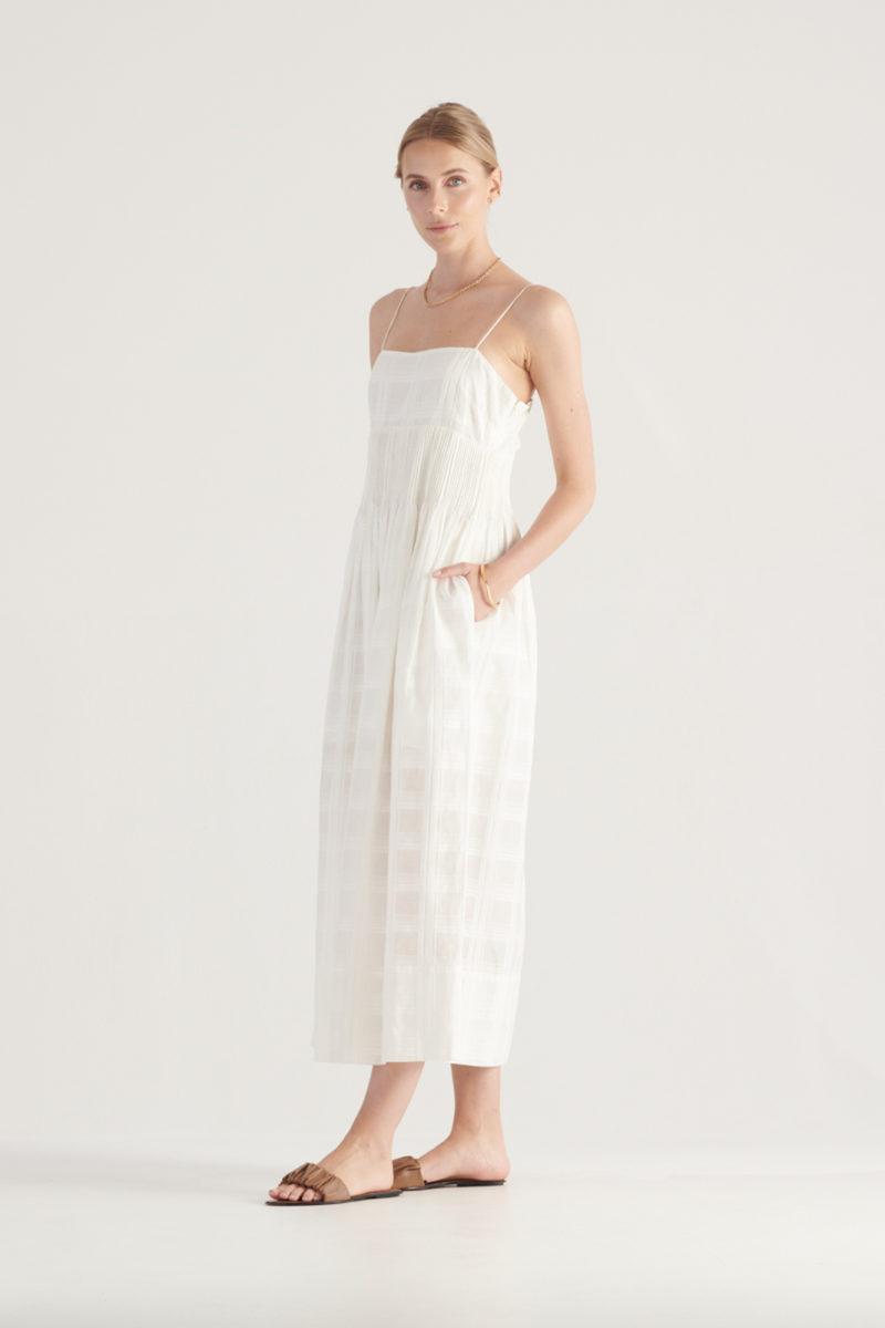 Elka Collective | Mara Dress in White Check