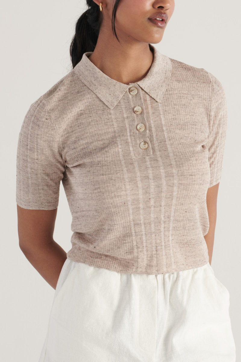 Elka Collective | Rita Knit Top in Fawn