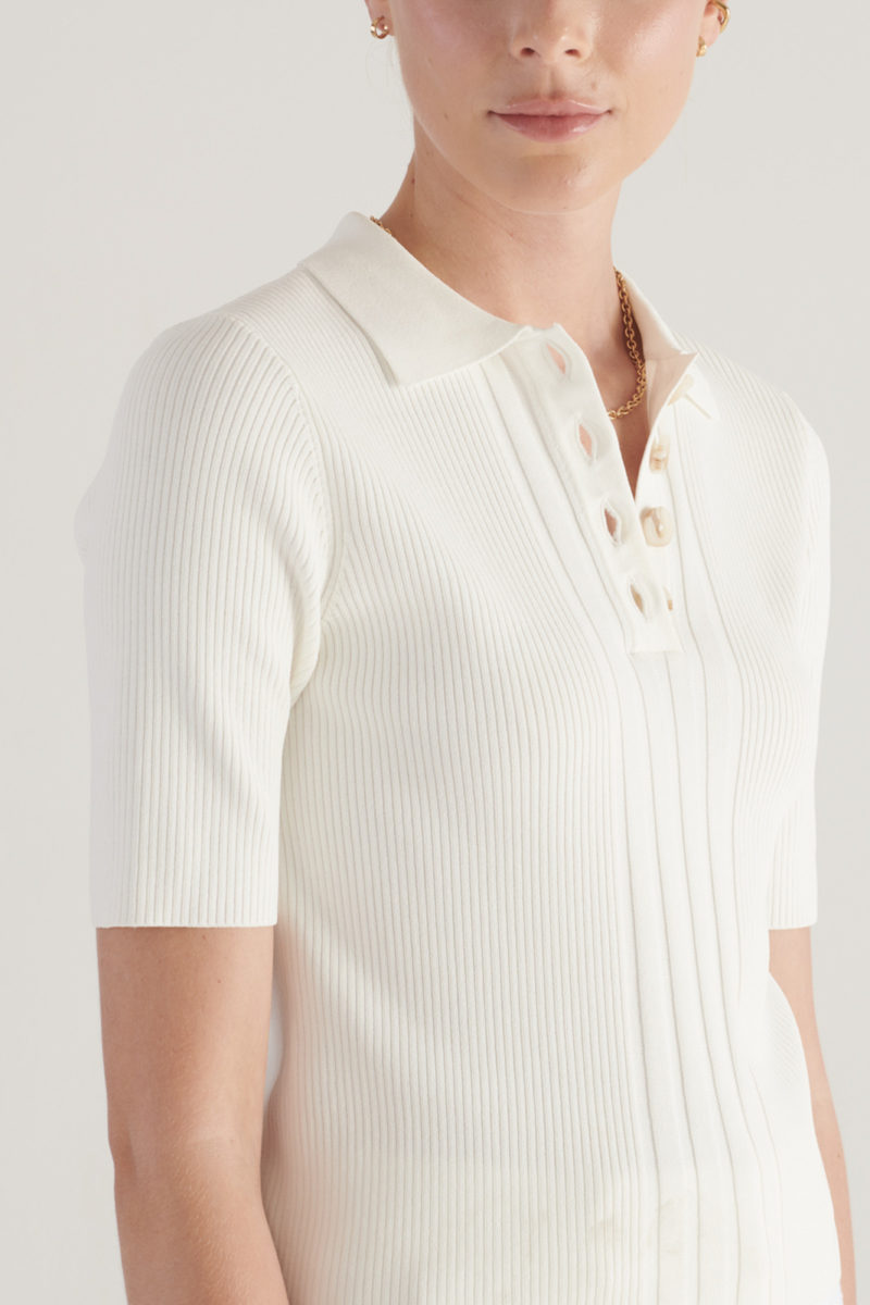 Elka Collective | Darley Knit Top in White
