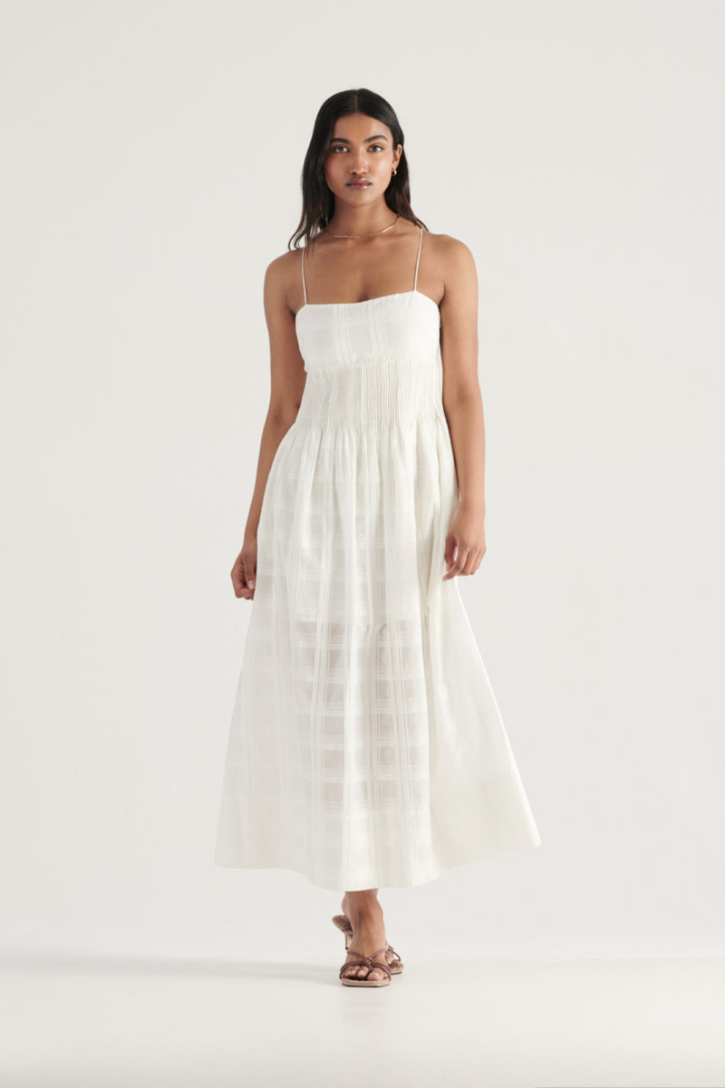 Elka Collective | Mara Dress in White Check