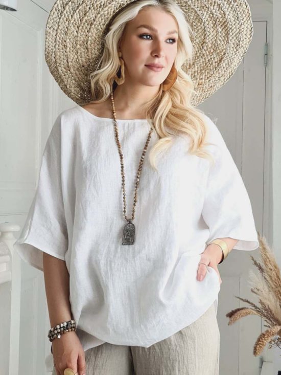 Bypias | April Linen Shirt in White