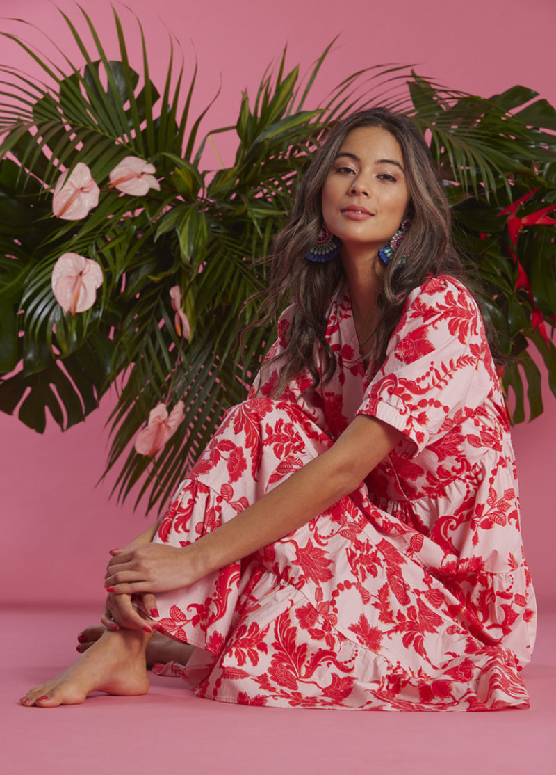 Loobie's Story | Madara Midi Dress in Blush Multi