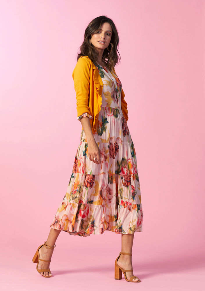 Loobie's Story | Patchouli Midi Dress in Blush Multi
