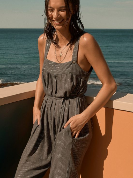 Marie Louise De Monterey | Eliza Onesie in Charcoal