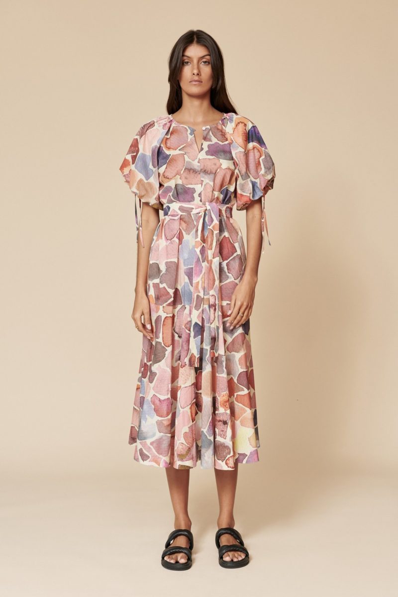 Layer'd | Printed Cotton Hiti Dress in Anda Print