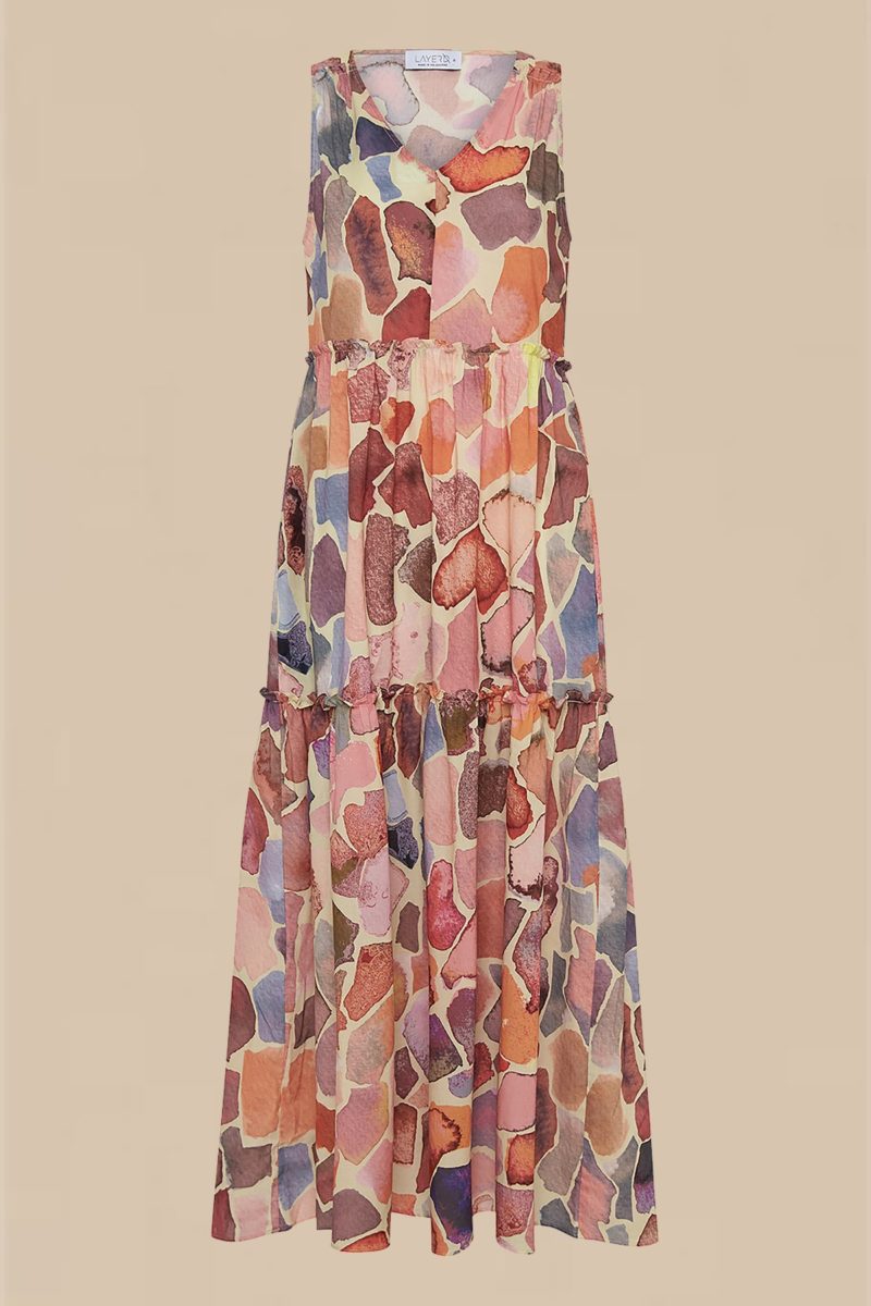 Layer'd | Printed Rufsa Dress in Anda Print