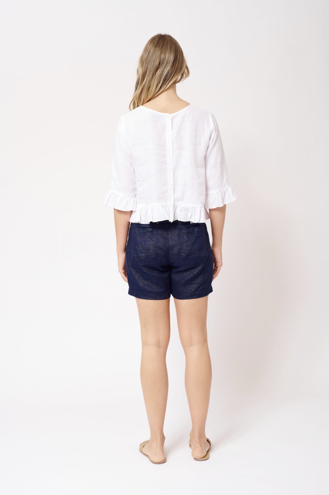 Alessandra | St Tropez Top in White