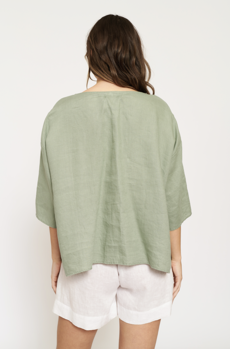 Alessandra | Windcheater Top in Thyme