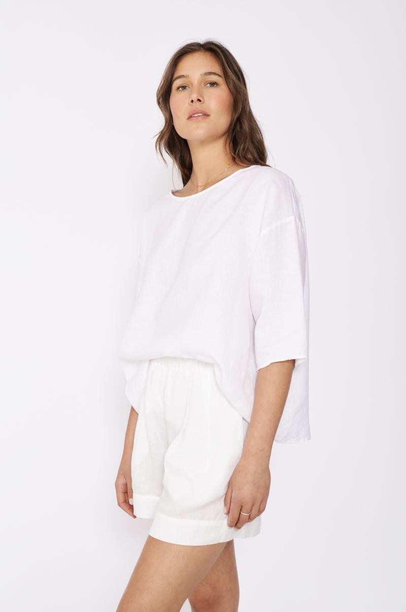 Alessandra | Windcheater Top in White