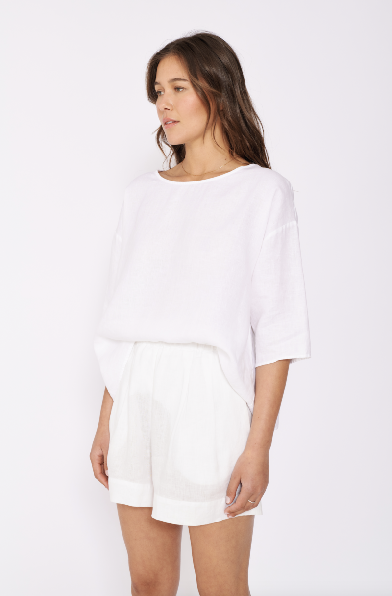 Alessandra | Windcheater Top in White