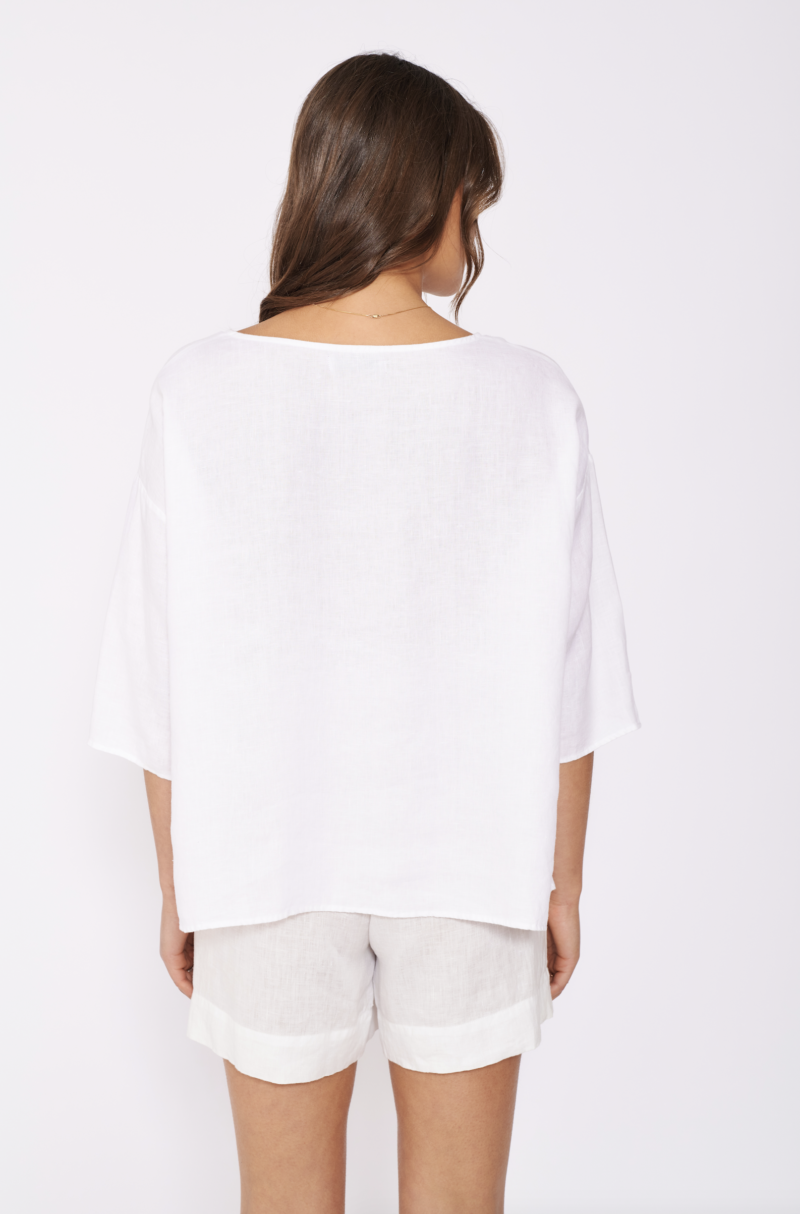 Alessandra | Windcheater Top in White