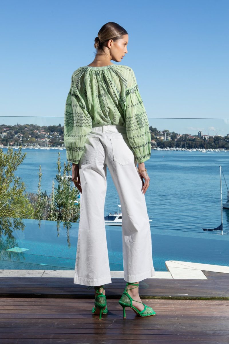 Lola Australia | Twenty Shirt in Stripe Lime