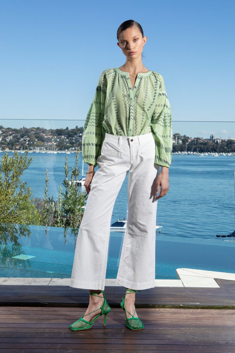 Lola Australia | Twenty Shirt in Stripe Lime