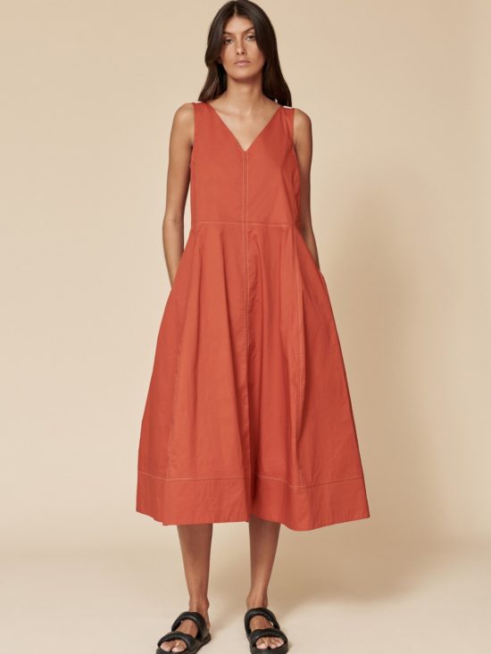 Layer'd | Flata Dress in Red Ochre