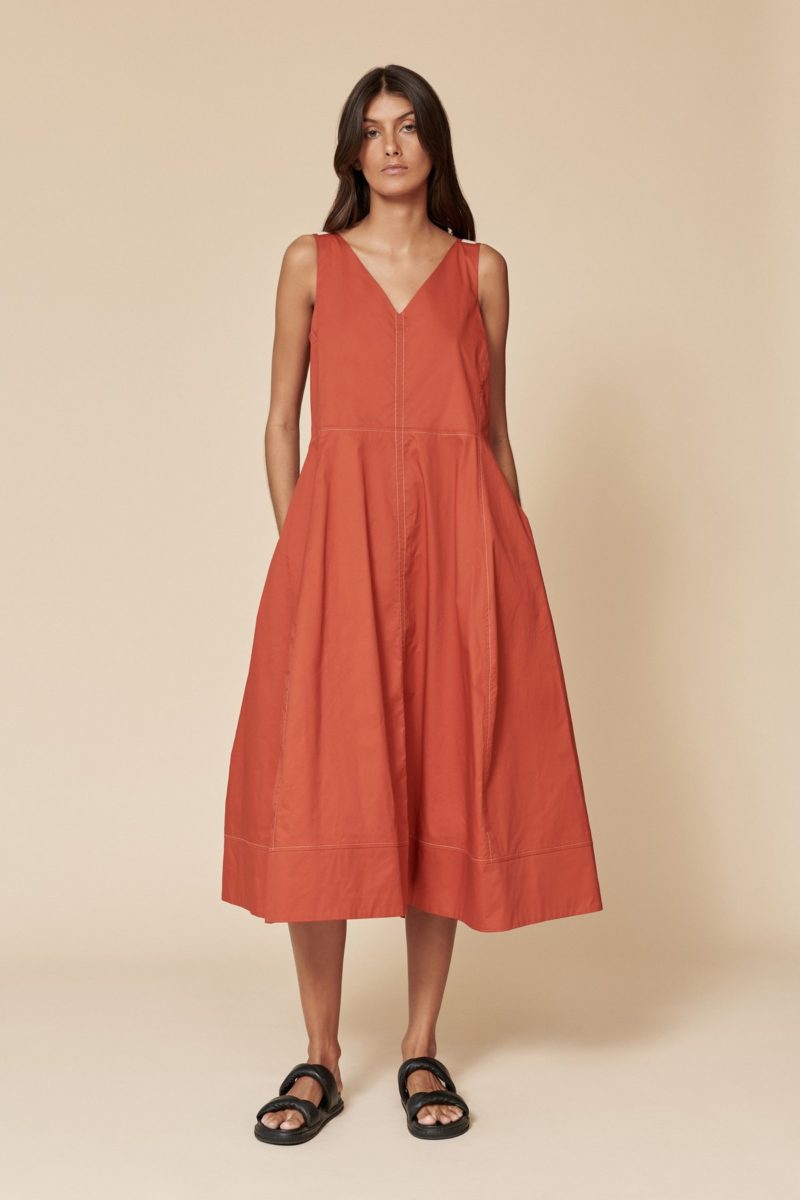 Layer'd | Flata Dress in Red Ochre