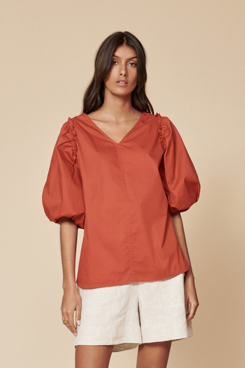 Layer'd | Iver Top in Red Ochre