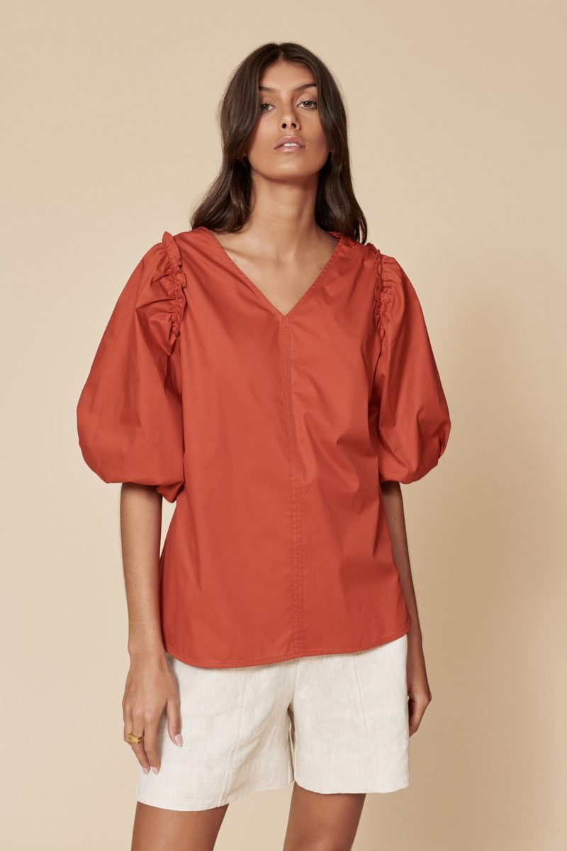 Layer'd | Iver Top in Red Ochre