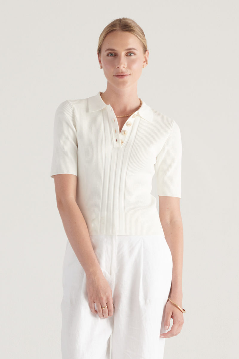 Elka Collective | Darley Knit Top in White