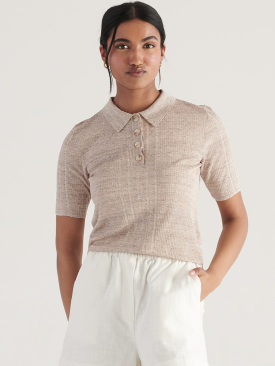 Elka Collective | Rita Knit Top in Fawn