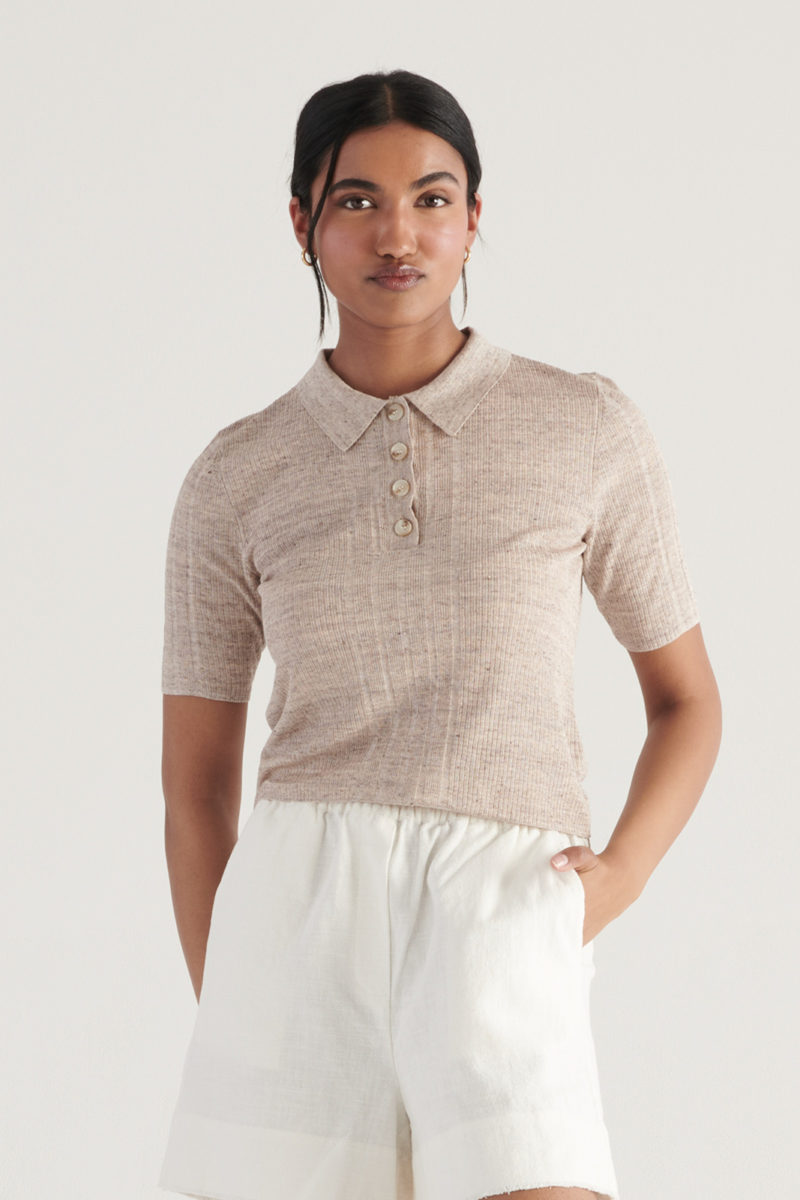 Elka Collective | Rita Knit Top in Fawn