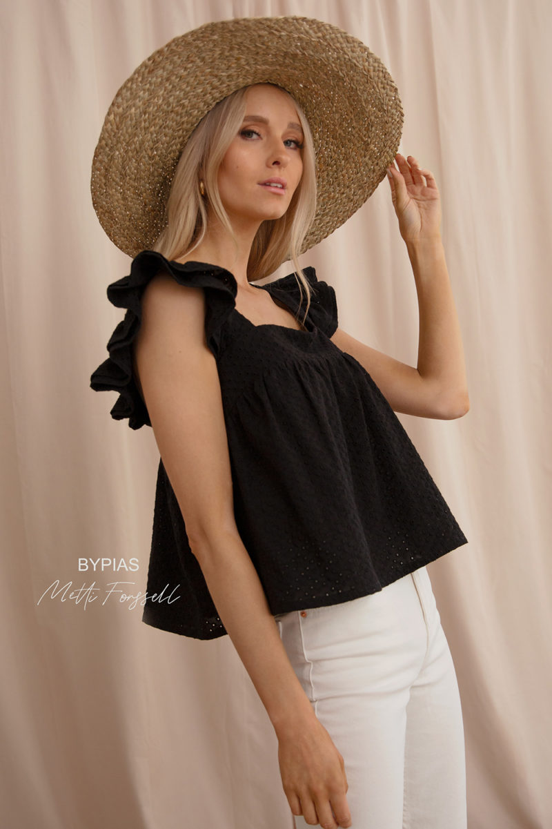 Bypias | Ellen Cotton Top in Black