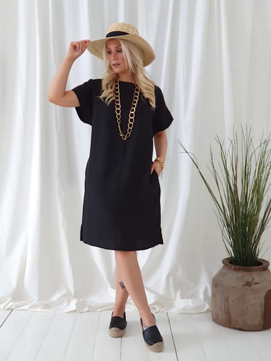 Bypias | Simply Linen Dress in Black