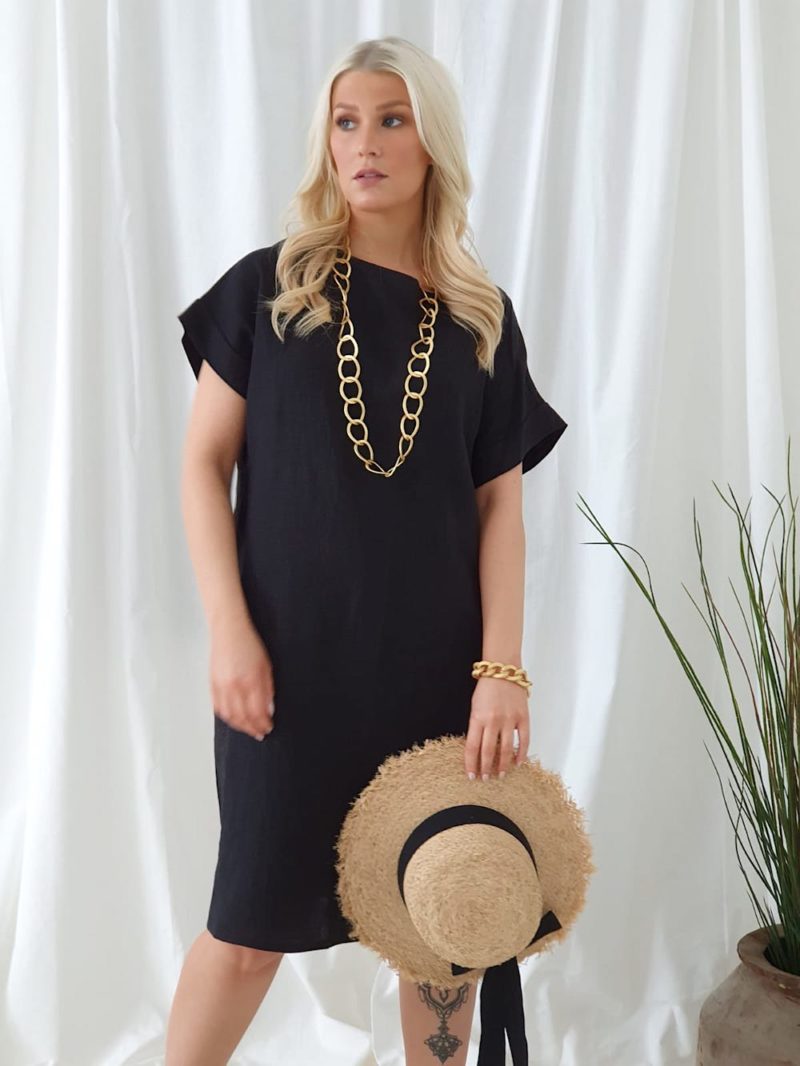Bypias | Simply Linen Dress in Black