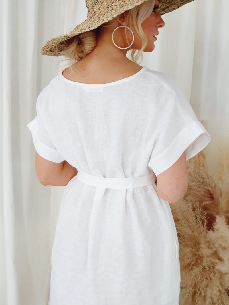 Bypias | Simply Linen Dress in White