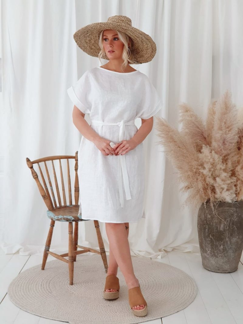 Bypias | Simply Linen Dress in White