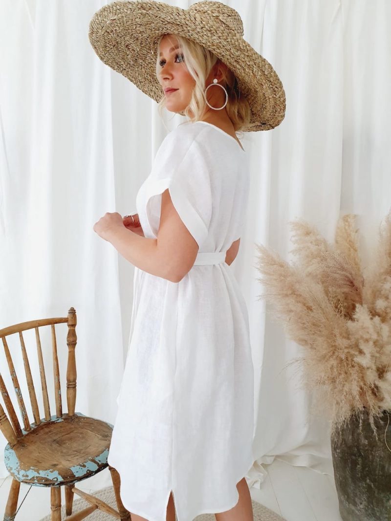 Bypias | Simply Linen Dress in White