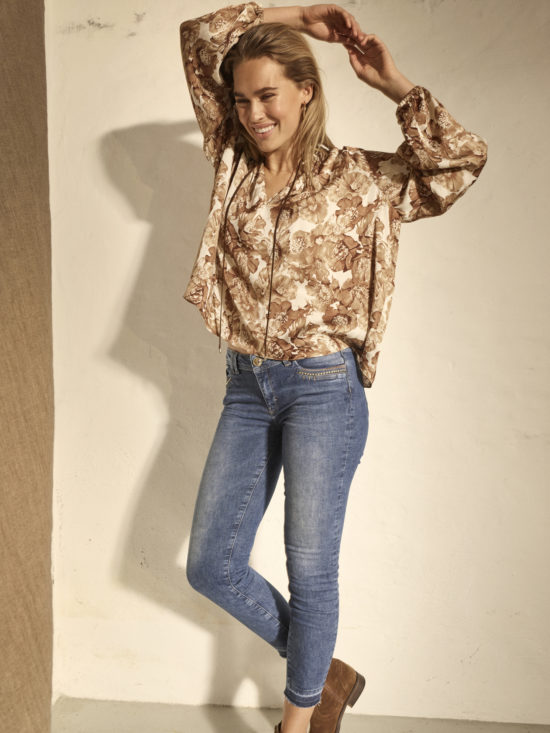 Mos Mosh Koa Poppy Blouse Woodsmoke