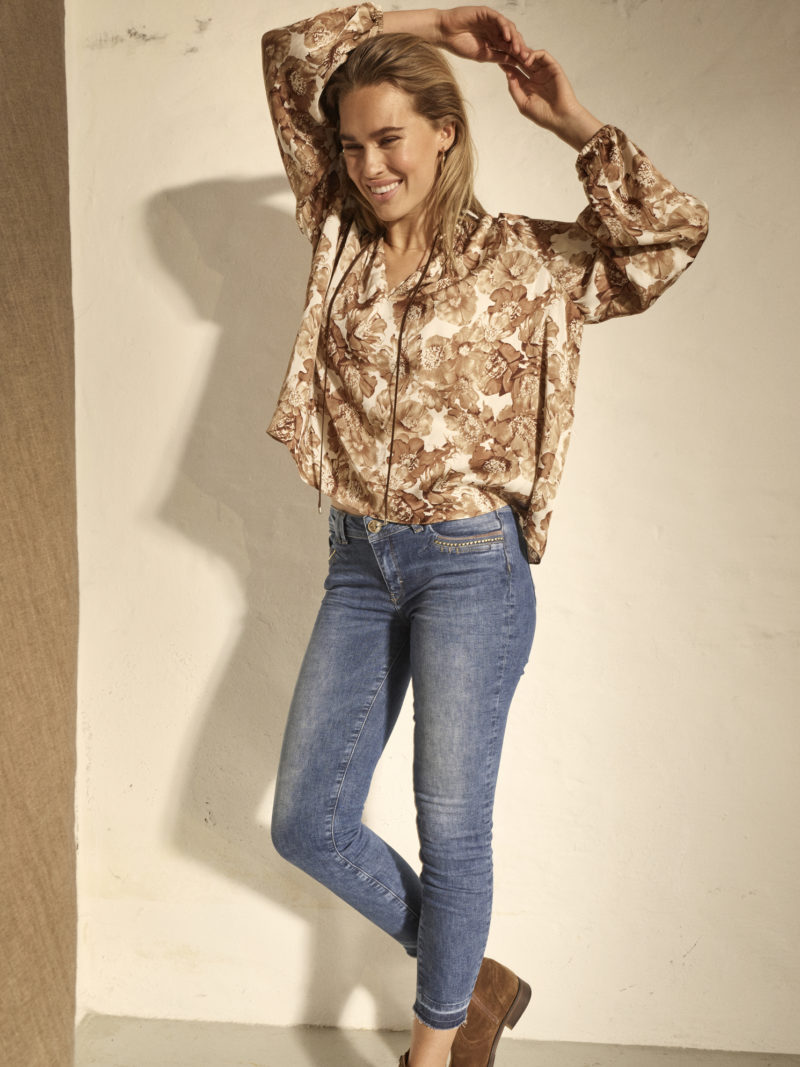 Mos Mosh Koa Poppy Blouse Woodsmoke