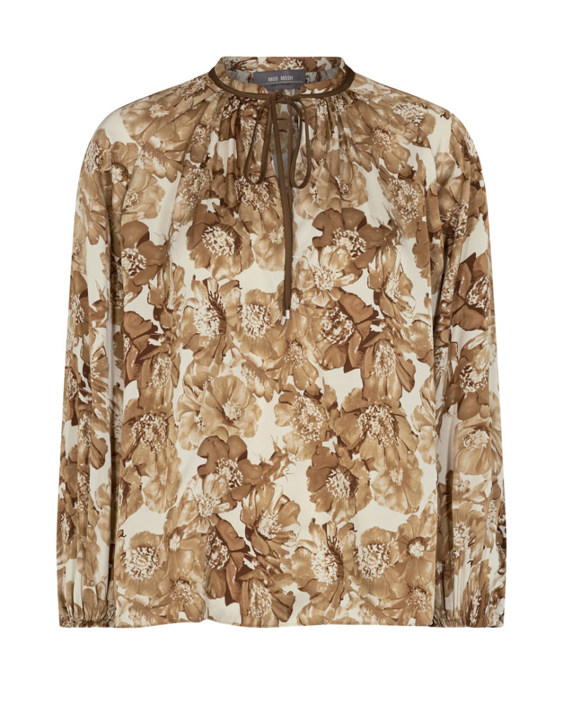 Mos Mosh Koa Poppy Blouse Woodsmoke - Image 2
