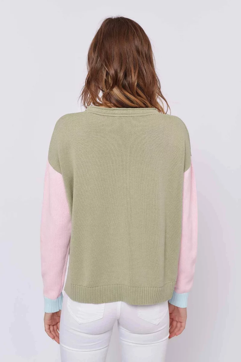 alessandra cashmere sweater lolly jar cotton sweater in sage 30543210512438