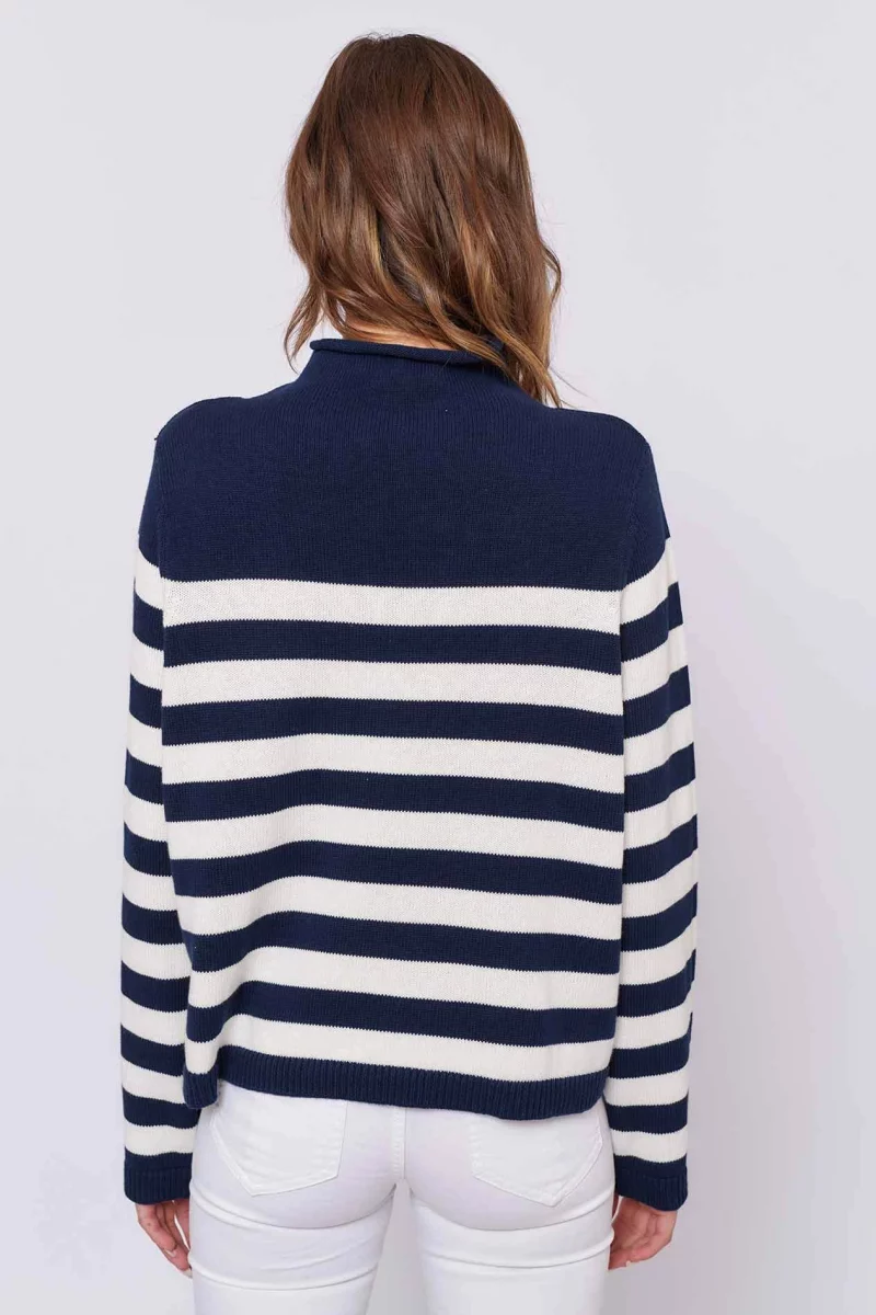 alessandra cashmere sweater love lock cotton sweater in navy 30543215525942