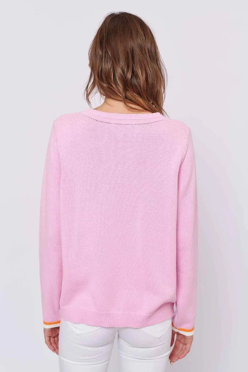 alessandra cashmere sweater sweetheart cotton sweater in shell 30543226241078