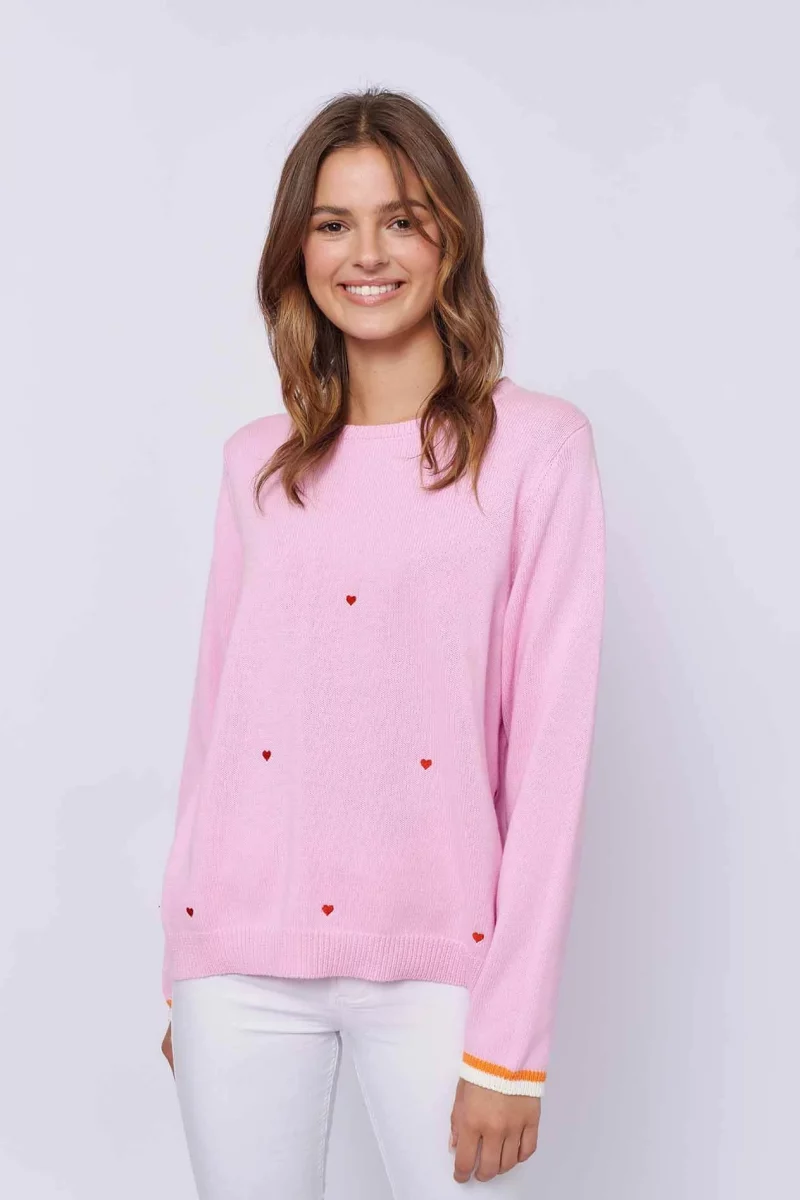 alessandra cashmere sweater sweetheart cotton sweater in shell 30543226470454