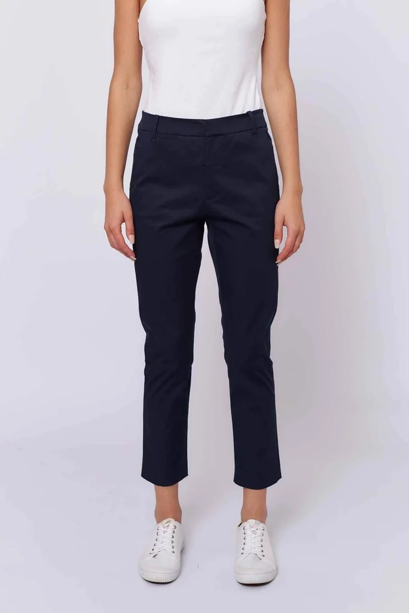alessandra pants cappuccino cotton pant in navy 30561084670006
