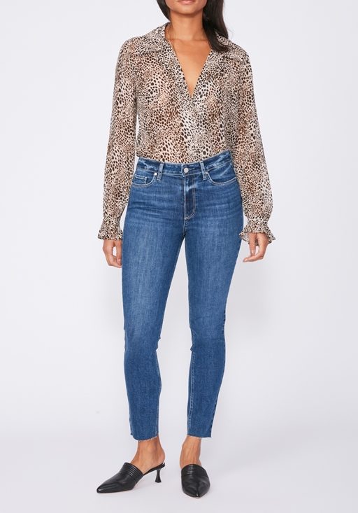 Paige Hoxton Ankle Skinny High Rise Jeans Bia