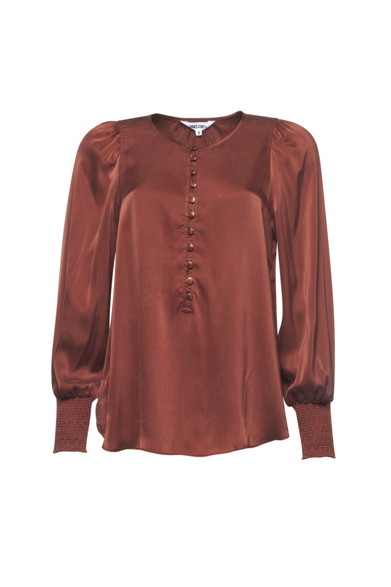 LS2046 Luxe Blouse Chocolate FR