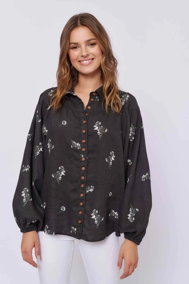 alessandra shirts romeo linen shirt in floral 30614706978870
