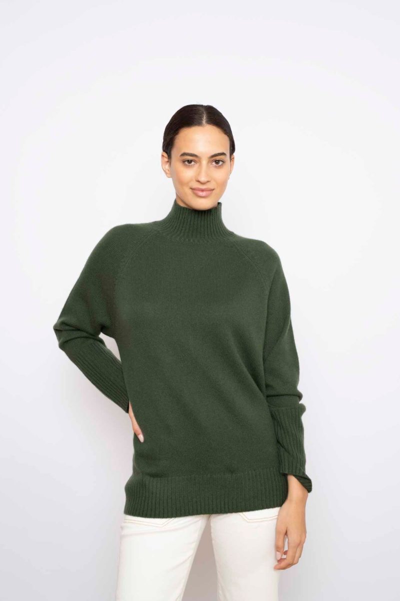 fifi polo cashmere sweater in bush 30651489091638