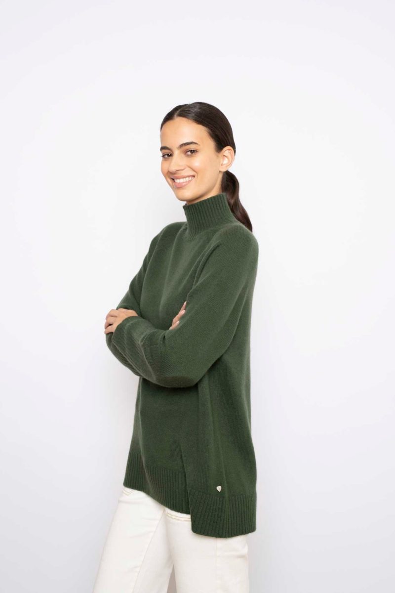 fifi polo cashmere sweater in bush 30651489222710