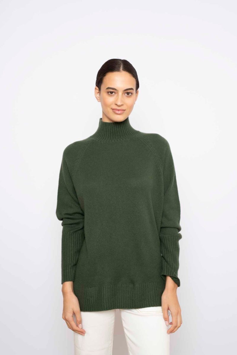 fifi polo cashmere sweater in bush 30651489255478