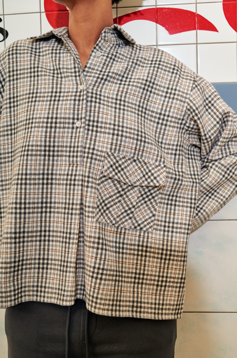 Barry Made Harry Grey Check Shirt - Image 4