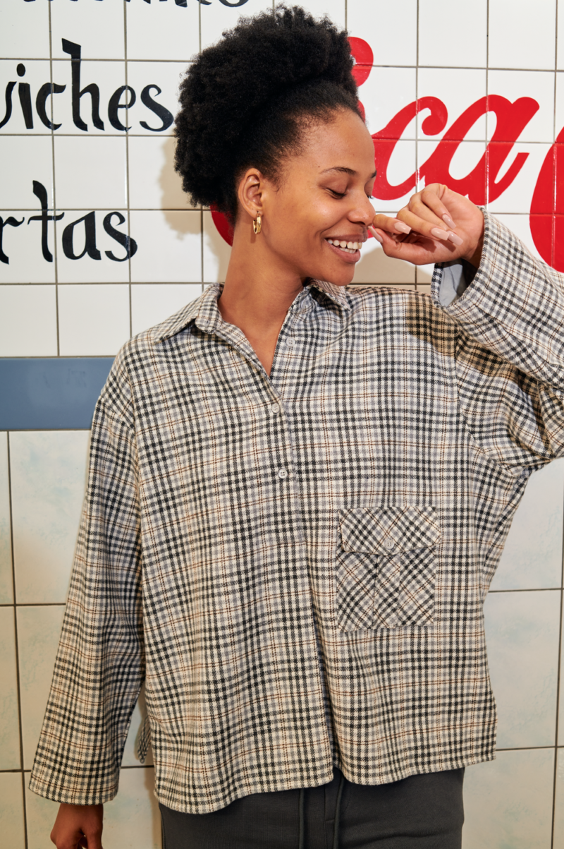 Barry Made Harry Grey Check Shirt - Image 3