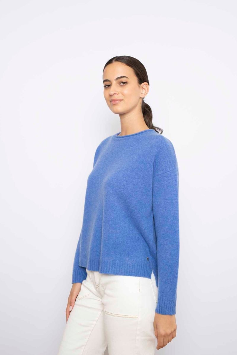 high tide cashmere sweater in lagoon 30665797894198