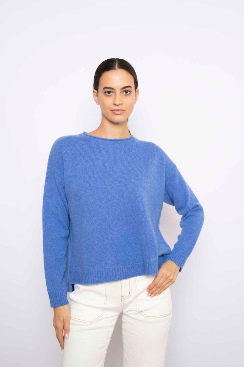 high tide cashmere sweater in lagoon 30665797926966