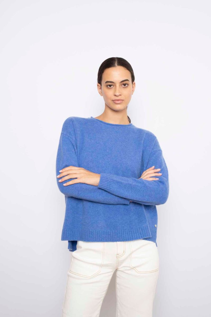 high tide cashmere sweater in lagoon 30665797959734